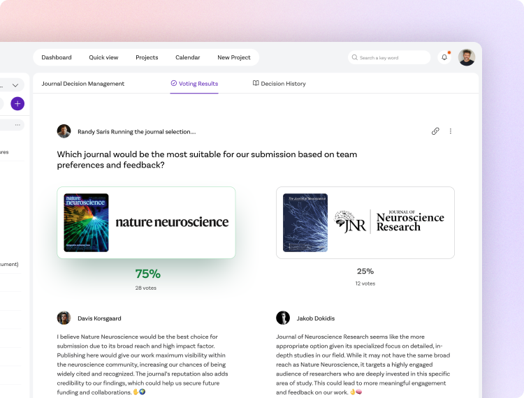 Journal Decision Management